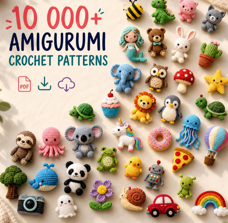10,000+ Amigurumi Crochet Patterns Bundle